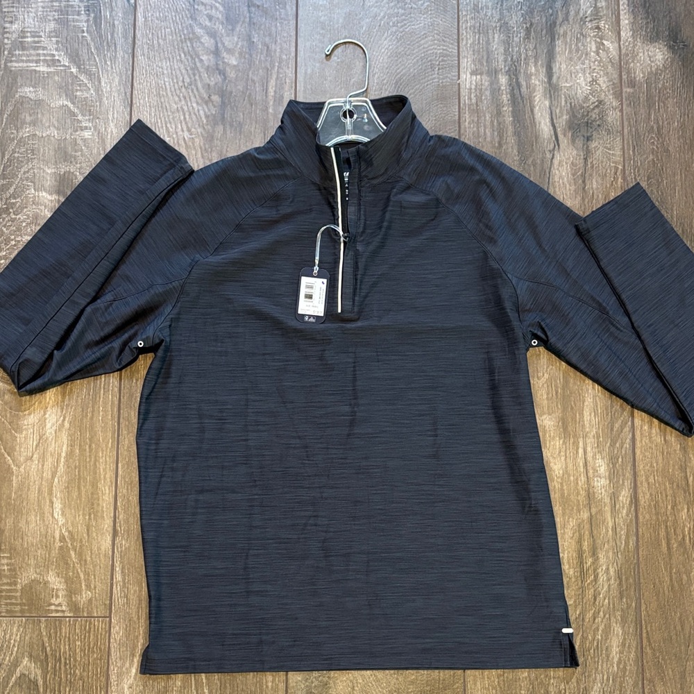 johnnie-O Heather Black Performances Quarter-Zip Pullover